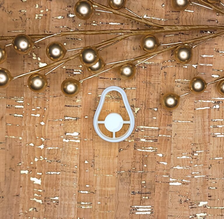 Photo of a clay cutter in the shape of an avocado