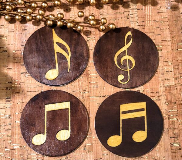 music1 Music Note Beverage Coasters