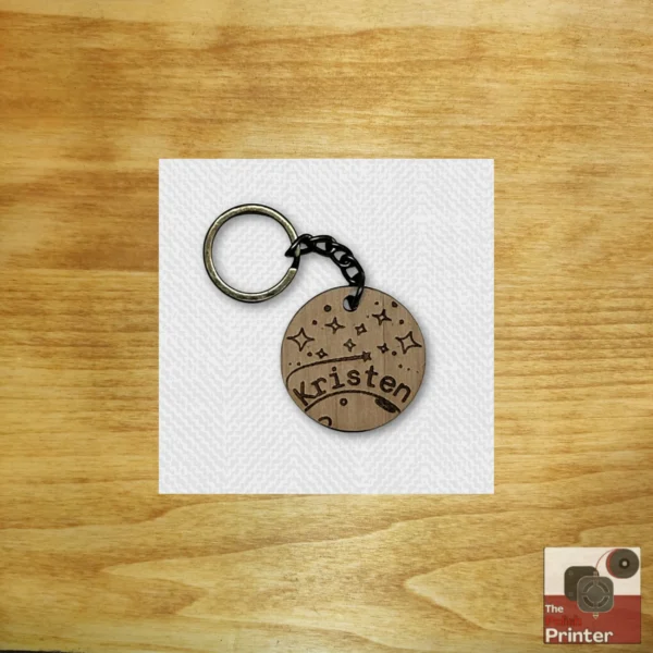 Galaxy Wooden Keychain - Customizable
